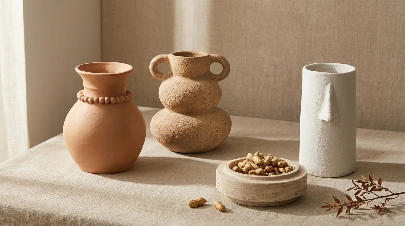 Γήινη Απλότητα - χειροποίητα κεραμικά και terracotta βάζα Phos & Gaia