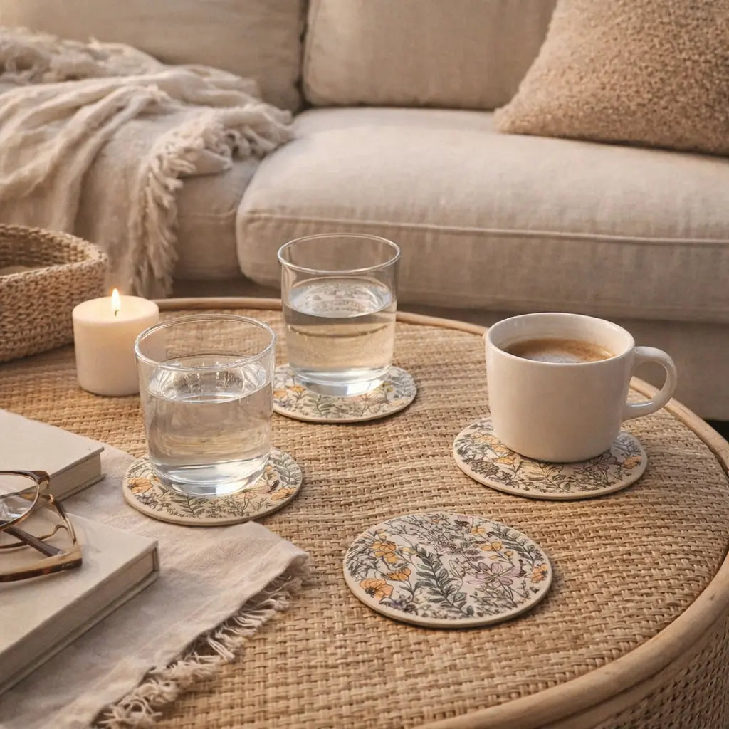 Σετ Σουβέρ ELDORADO | Με Φλοράλ Διακοσμητικό Σχέδιο (4 τμχ) Phos & Gaia