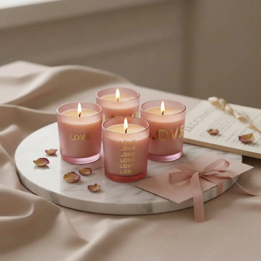 Αρωματικά Κεριά Love | Σε Συσκευασία Δώρου (4 τμχ) Phos & Gaia