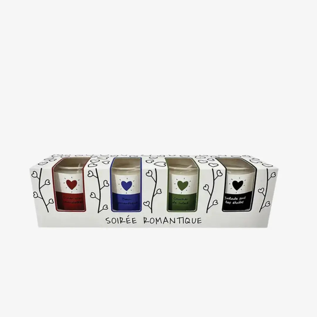 Αρωματικά Κεριά Romantic Evening | Σε Γυάλινα Δοχεία (4 τμχ) Phos & Gaia