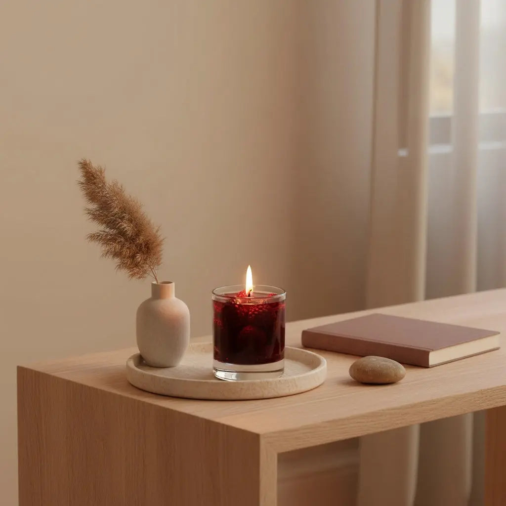 Αρωματικό Κερί Berry Crème Brûlée | Χειροποίητο με Άρωμα Μούρων Phos & Gaia