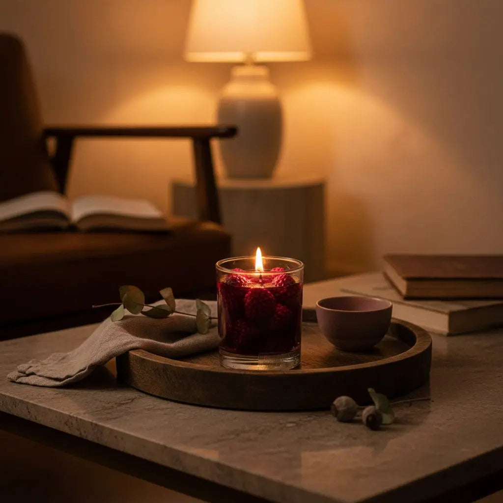 Αρωματικό Κερί Berry Crème Brûlée | Χειροποίητο με Άρωμα Μούρων Phos & Gaia