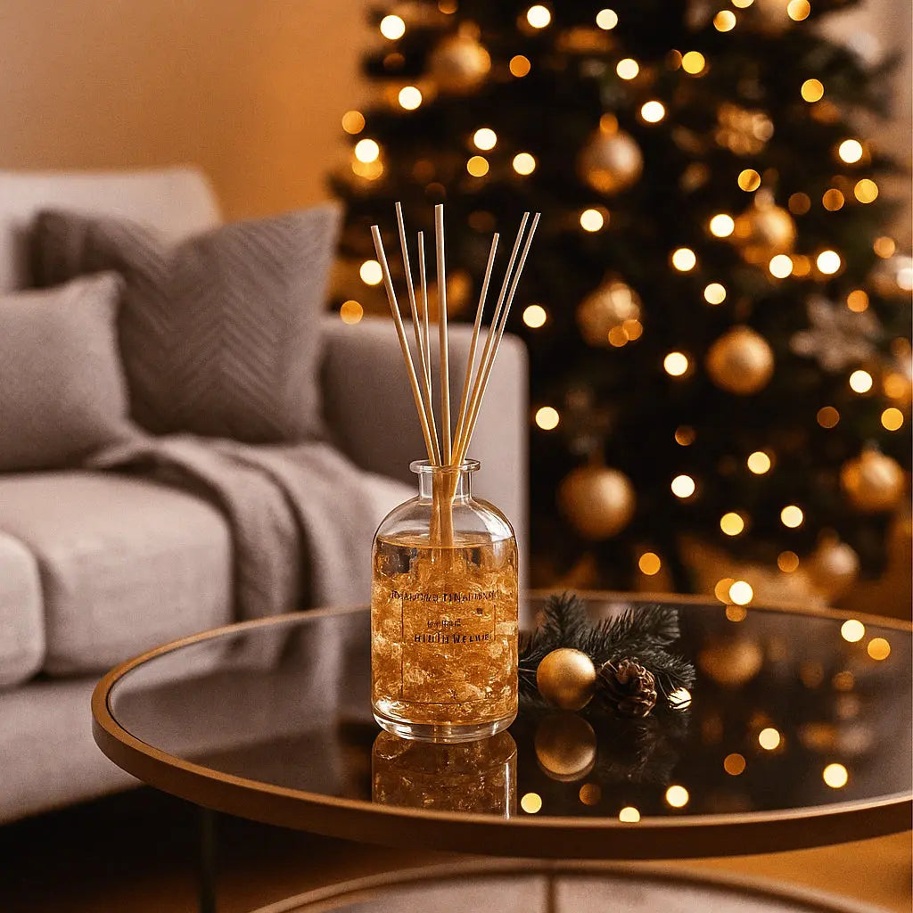 Αρωματικό Χώρου Gold Gingerbread | Με Φύλλα Χρυσού & Sticks Phos & Gaia