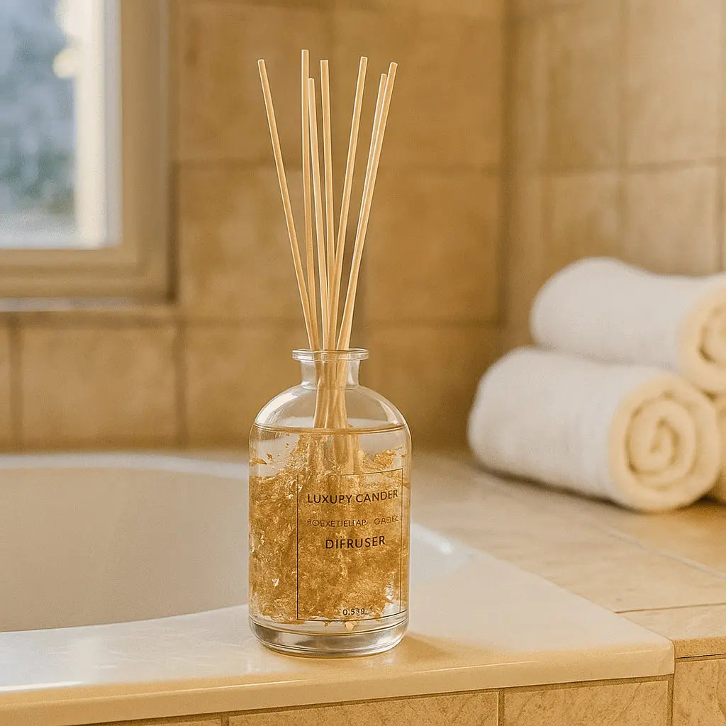 Αρωματικό Χώρου Gold Gingerbread | Με Φύλλα Χρυσού & Sticks Phos & Gaia