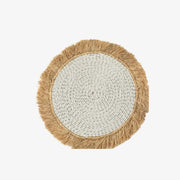 Στρογγυλό σουπλά boho χειροποίητο από seagrass και raffia - Phos & Gaia