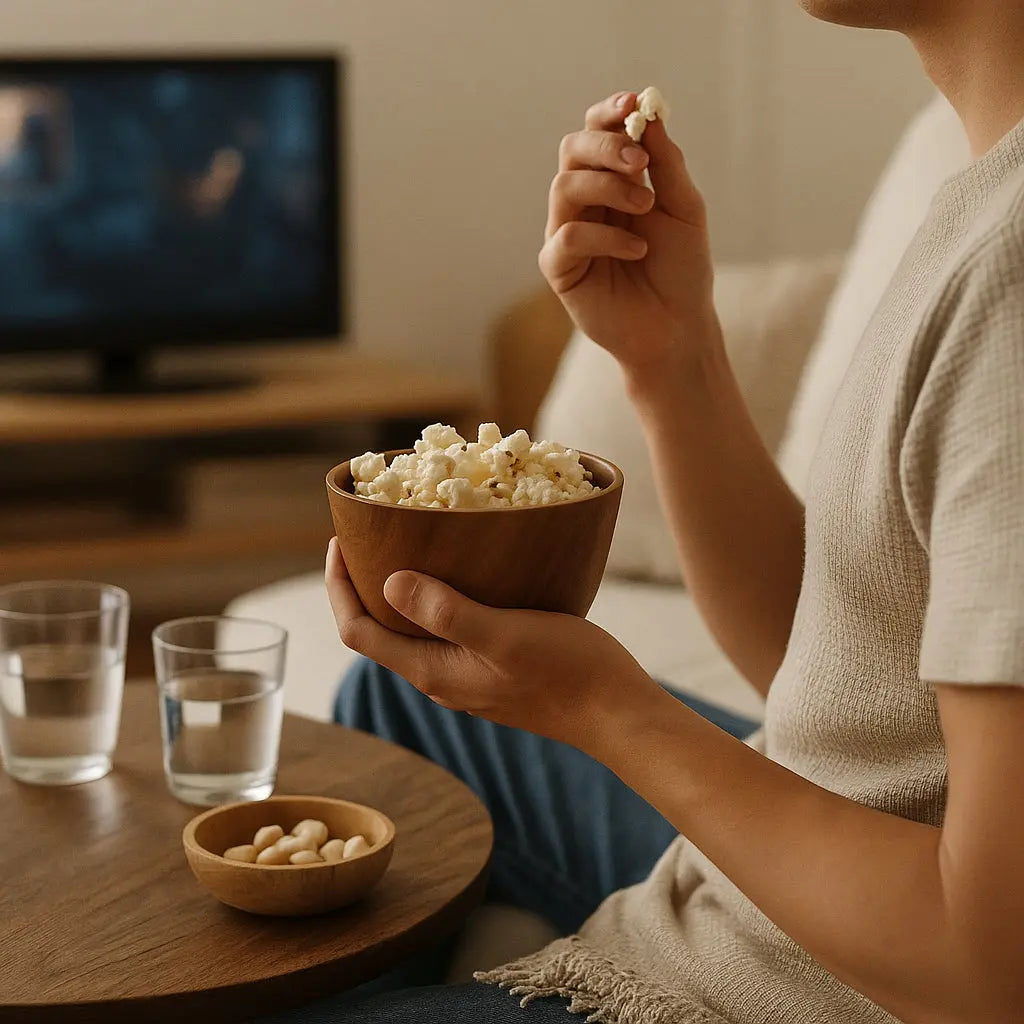 Μπολ Popcorn | Χειροποίητο από Ξύλο Teak Phos & Gaia