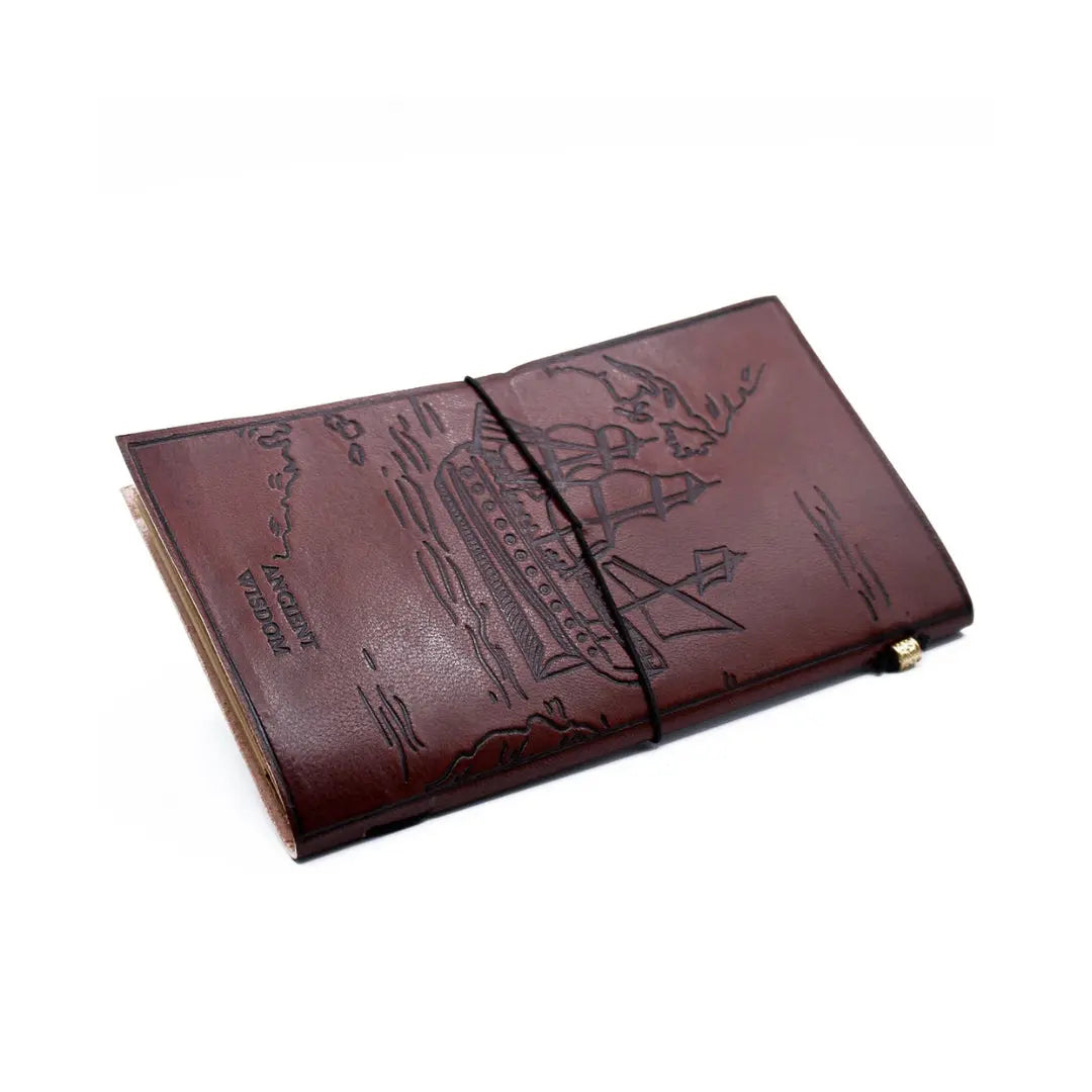 Δερμάτινο Σημειωματάριο | Με Ανάγλυφο Σχέδιο Phos & Gaia