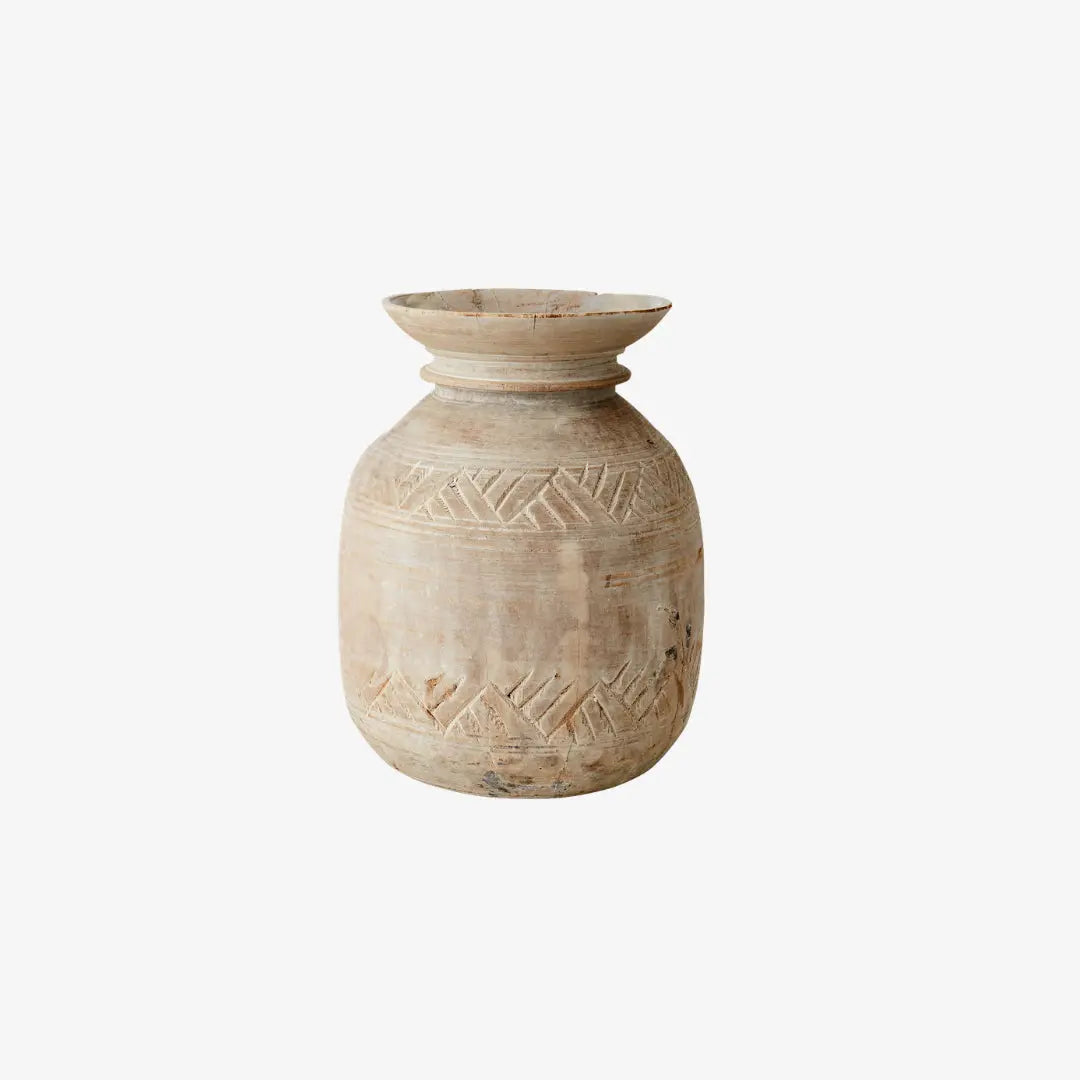 Αυθεντικό ξύλινο αγγείο TREASURE από ανακυκλωμένο ξύλο με παλαιωμένο χαρακτήρα - Phos & Gaia