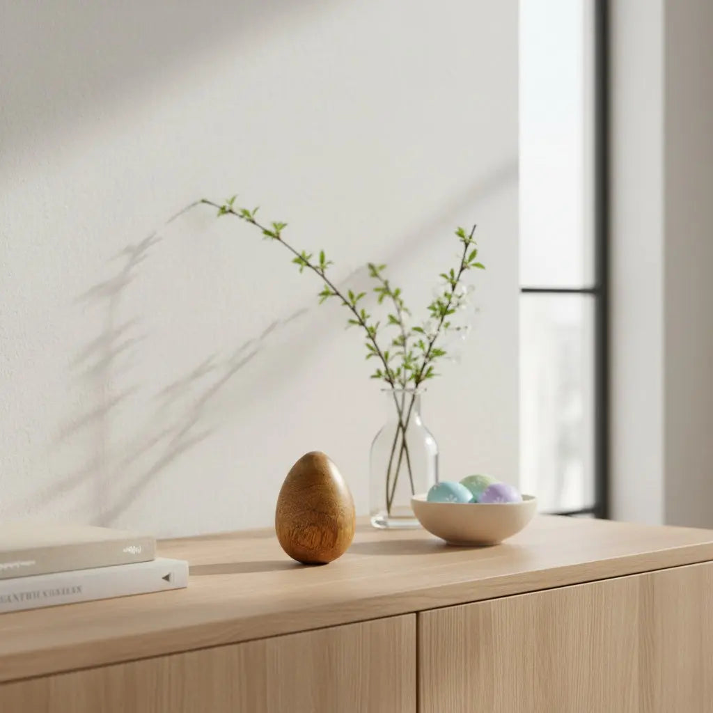 Διακοσμητικό Αυγό HENNY | Από Φυσικό Ξύλο Phos & Gaia