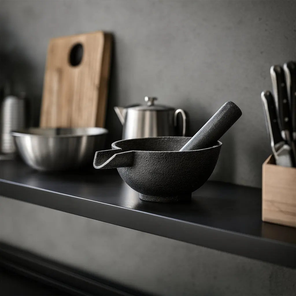 Διακοσμητικό Γουδί FREJ | Χειροποίητο με Σαγρέ Επιφάνεια Phos & Gaia