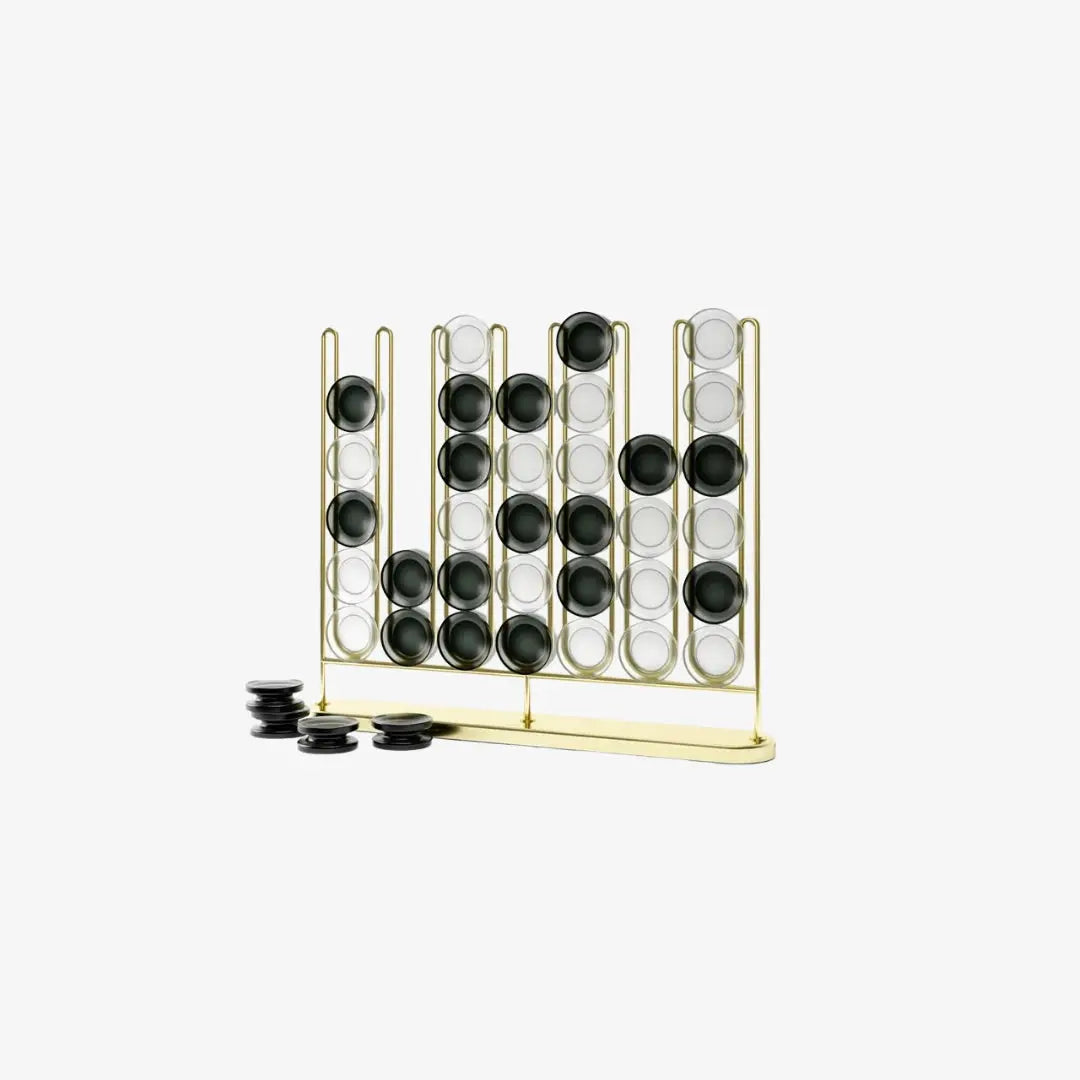 Διακοσμητικό επιτραπέζιο παιχνίδι τέσσερα στη σειρά με brass φινίρισμα