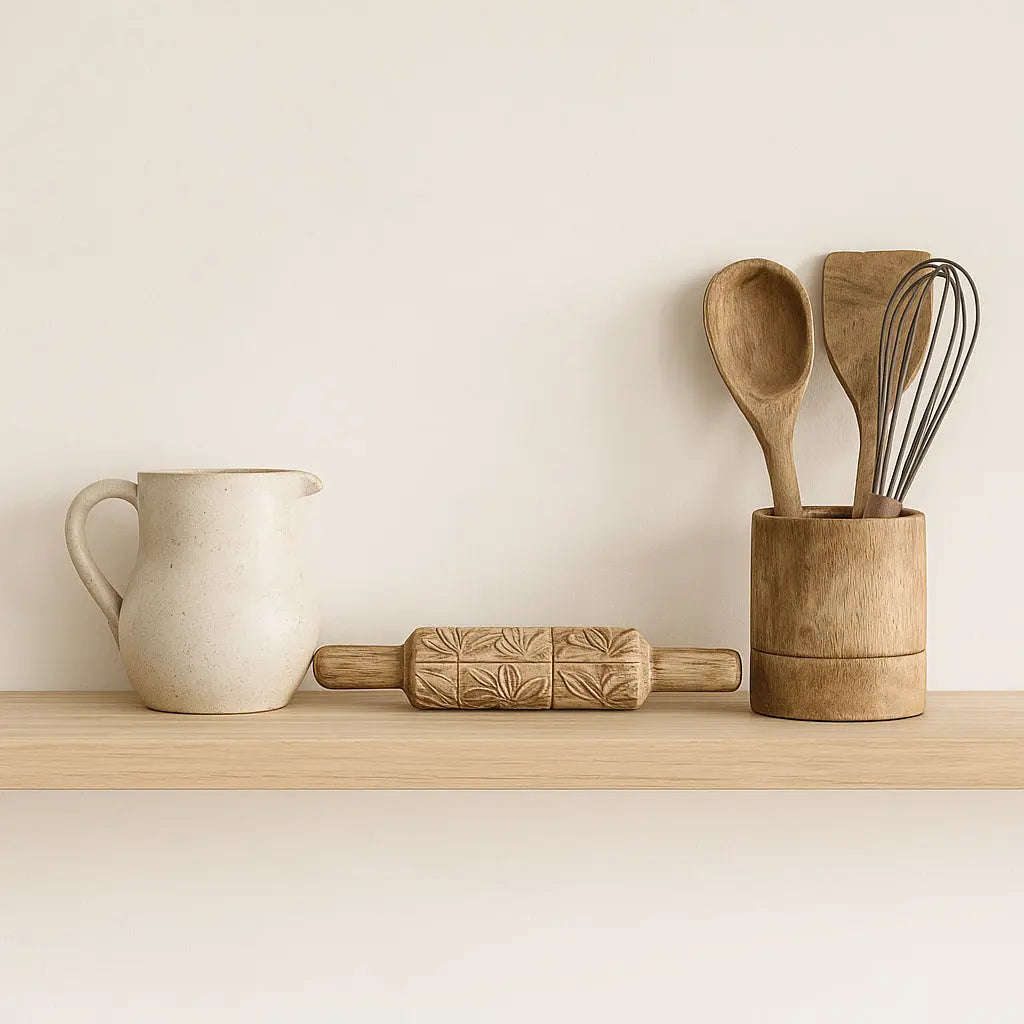 Διακοσμητικός Πλάστης NICO | Ξύλινος με Ανάγλυφο Σχέδιο Phos & Gaia