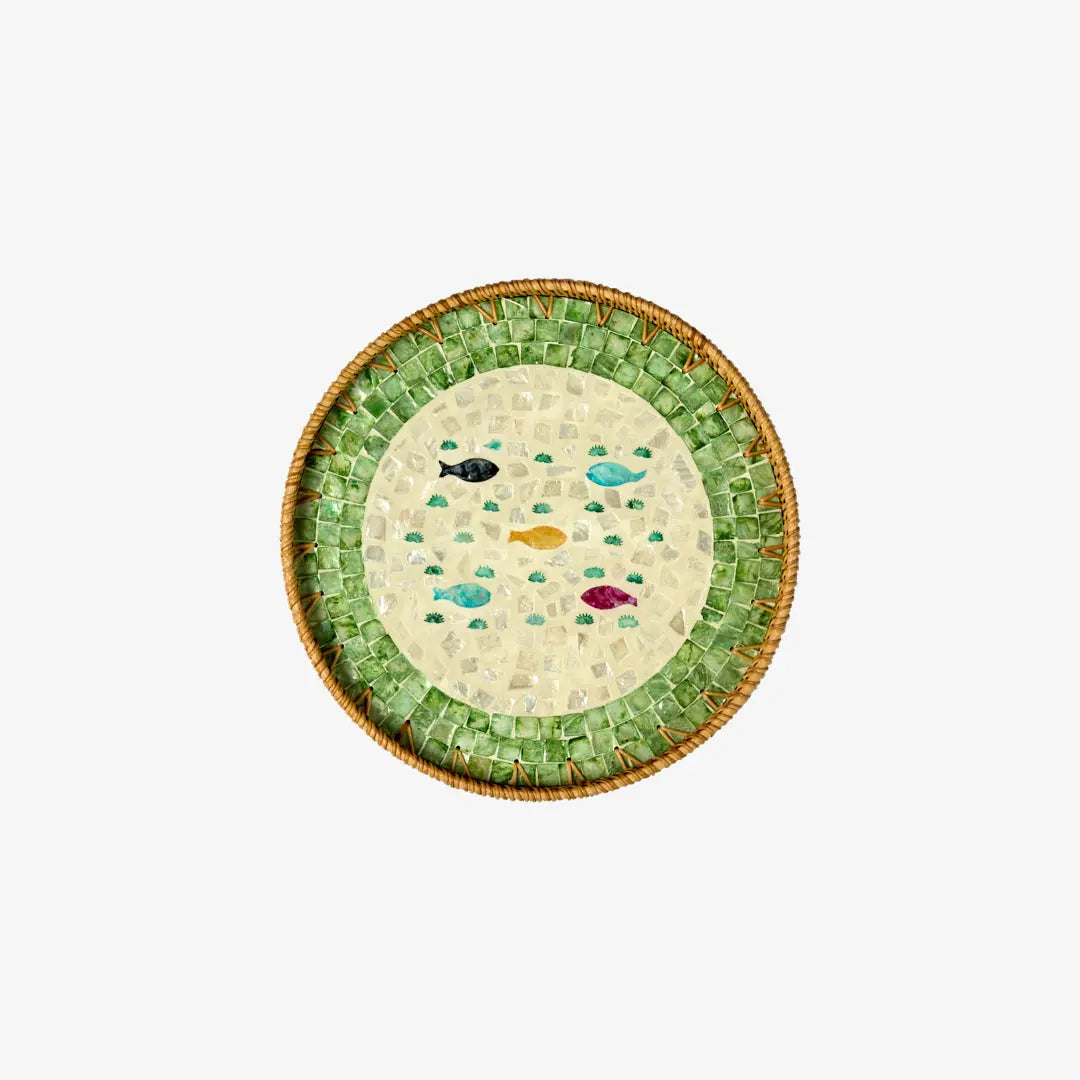 Δίσκος Σερβιρίσματος SUNNY | Με Διακοσμητική Επιφάνεια Μωσαϊκού Phos & Gaia