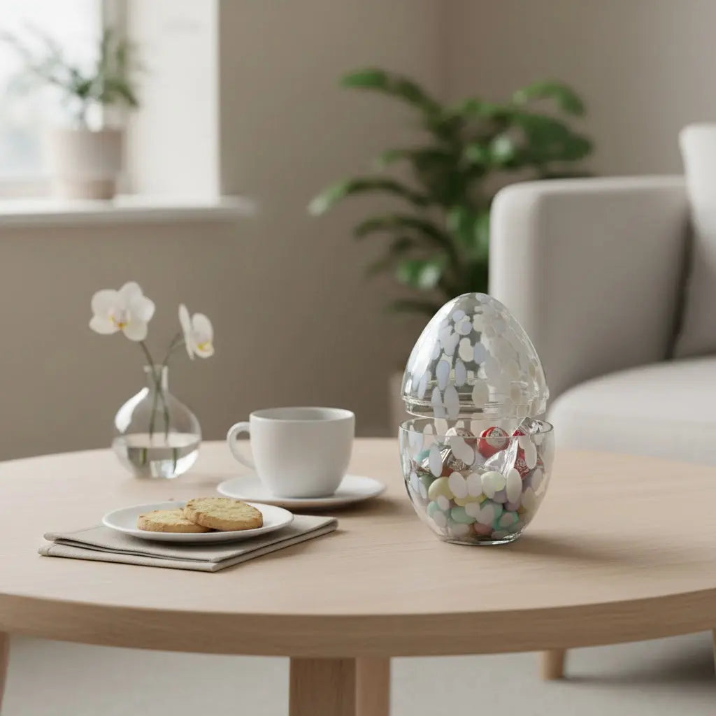 Γυάλινο Μπολ PARTY | Με Καπάκι Σε Σχήμα Αυγού Phos & Gaia