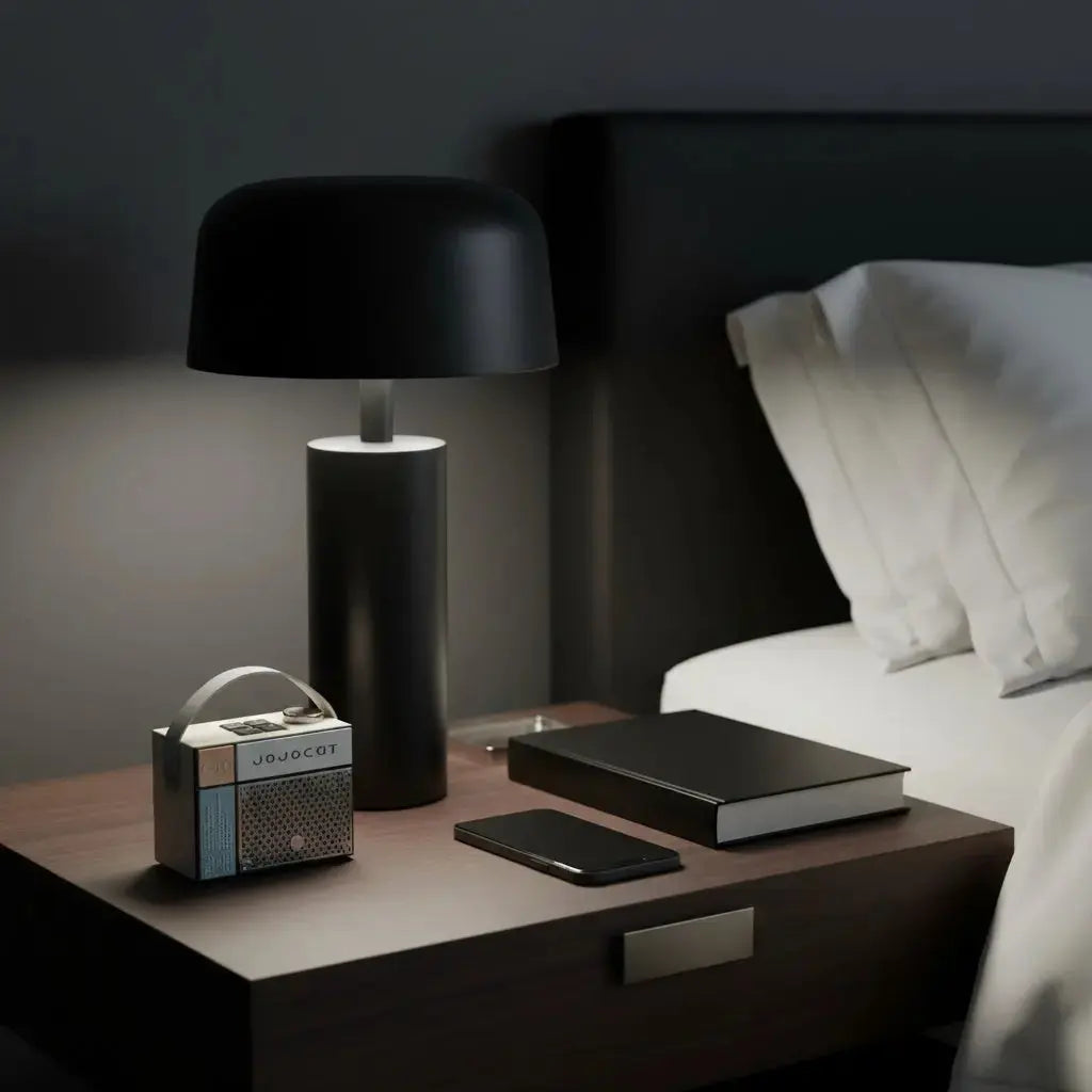Λεπτομέρεια κουμπιών ελέγχου ηχείου Bluetooth retro - Phos & Gaia