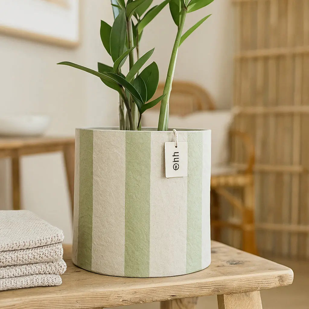 Κασπώ Hampton | Χειροποίητο από Ανακυκλωμένο Χαρτί με Ριγέ Σχέδιο Phos & Gaia