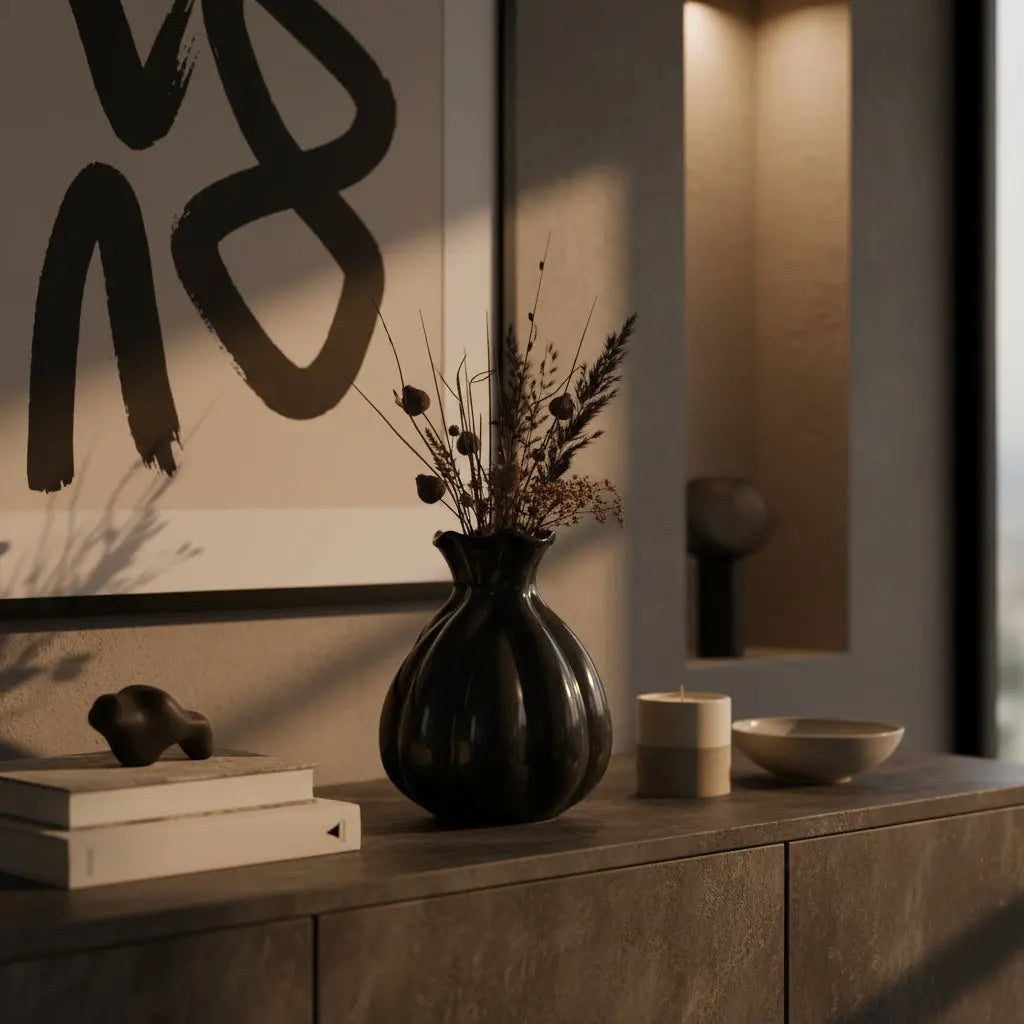 Κεραμικό Βάζο | Με Ανάγλυφη Υφή Phos & Gaia