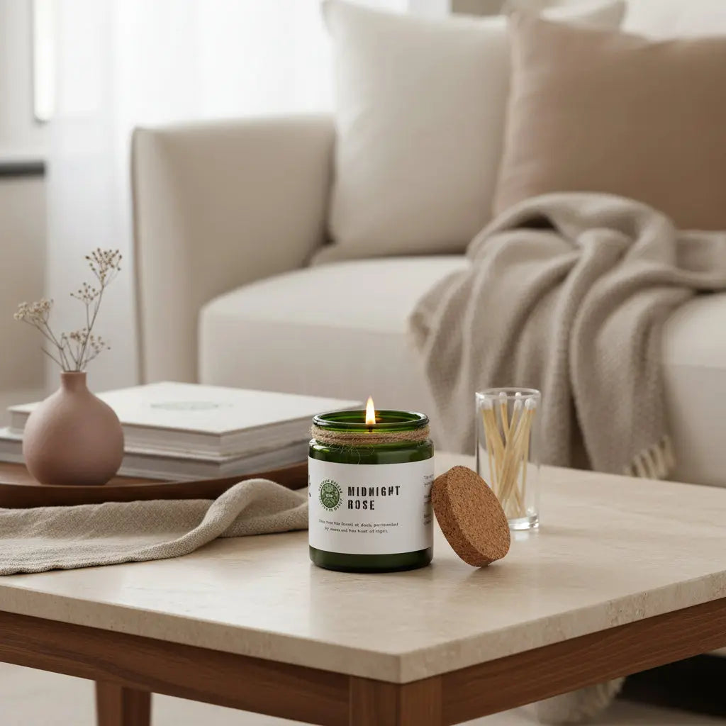 Αρωματικό Κερί με Ξύλινο Φυτίλι | Από Κερί Σόγιας Phos & Gaia