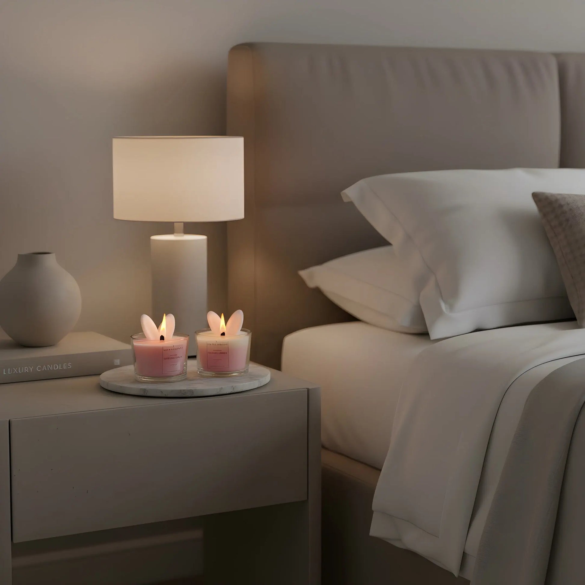 Σετ Αρωματικά Κεριά Bunny | Με Ξύλινο Φυτίλι (2 τμχ) Phos & Gaia