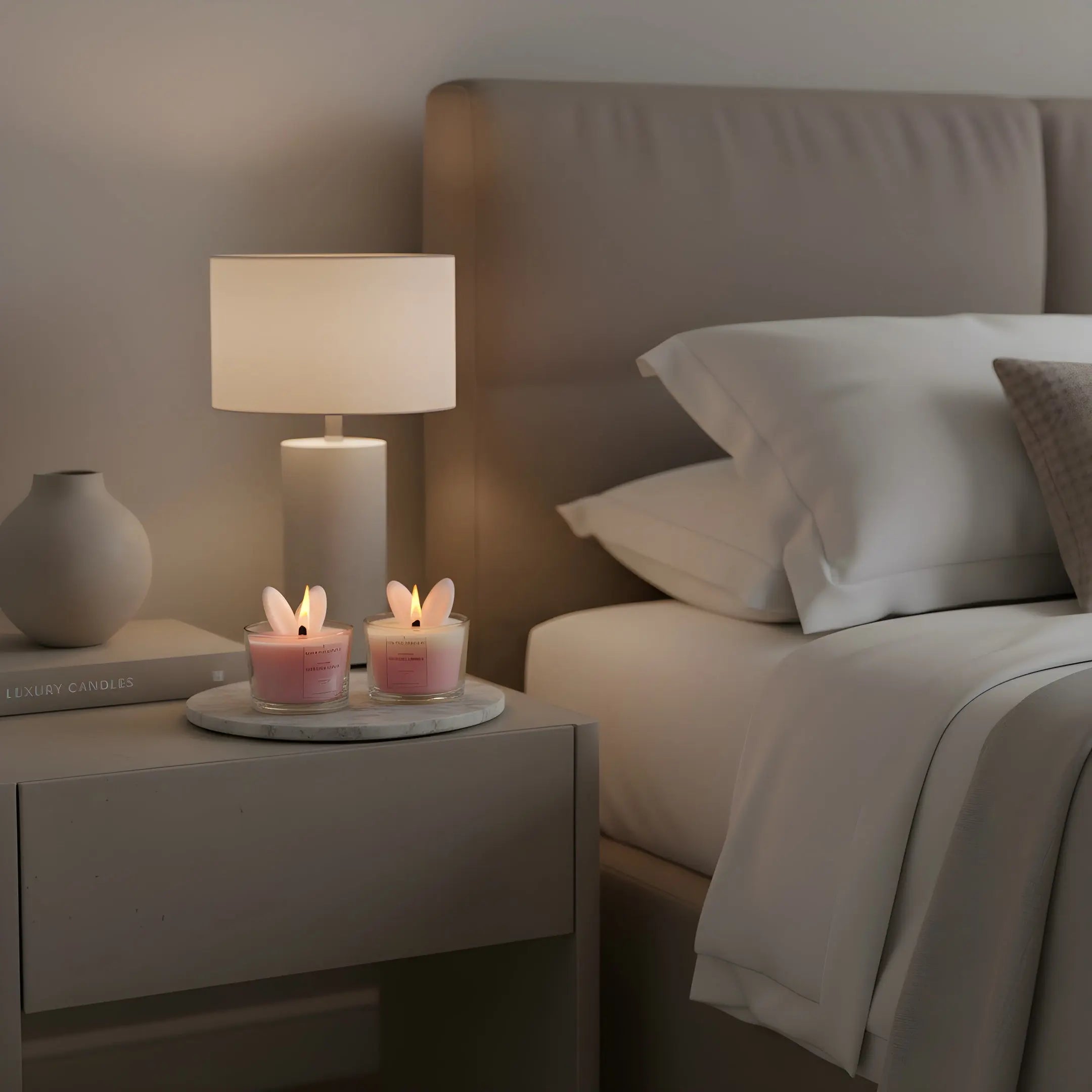 Σετ Αρωματικά Κεριά Bunny | Με Ξύλινο Φυτίλι (2 τμχ) Phos & Gaia