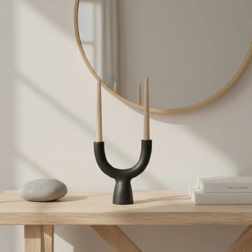 Κηροπήγιο Pohon | Χειροποίητο με Φυσική Υφή Phos & Gaia