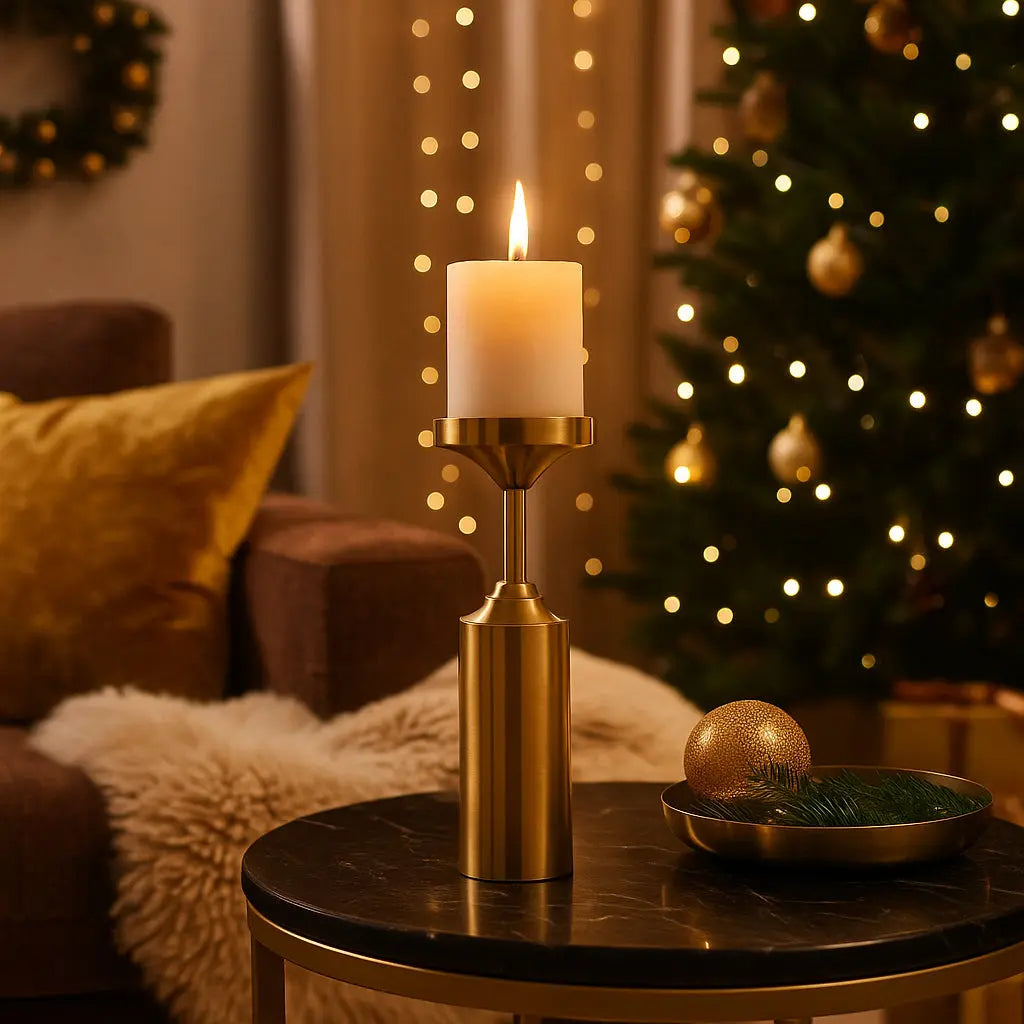 Κηροπήγιο Muno | Μεταλλικό με Κομψό Κυλινδρικό Σχέδιο Phos & Gaia