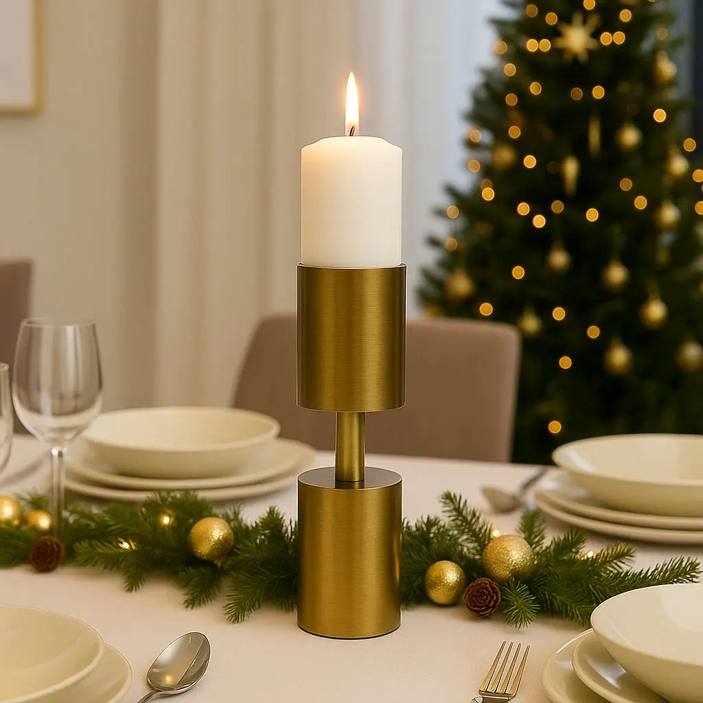 Κηροπήγιο Muno | Μεταλλικό με Αρχιτεκτονική Γραμμή Phos & Gaia