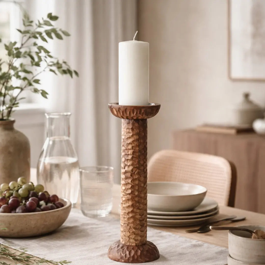 Κηροπήγιο BRONX | Από Ξύλο Μάνγκο & Μέταλλο Phos & Gaia