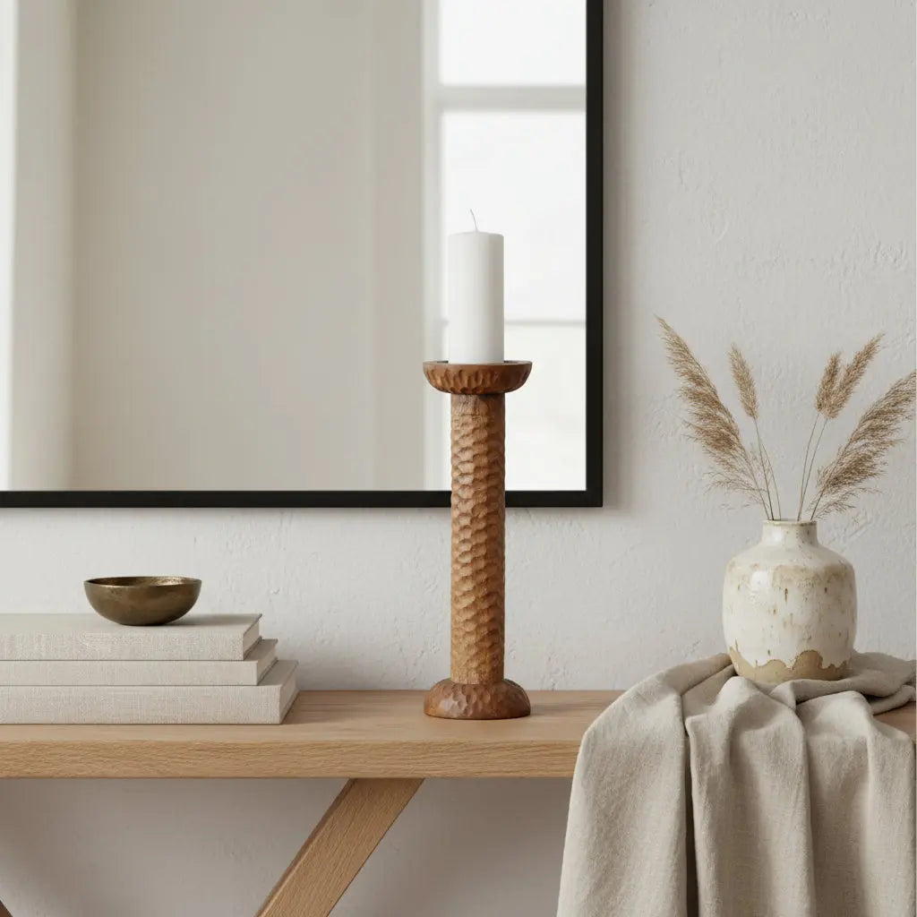 Κηροπήγιο BRONX | Από Ξύλο Μάνγκο & Μέταλλο Phos & Gaia