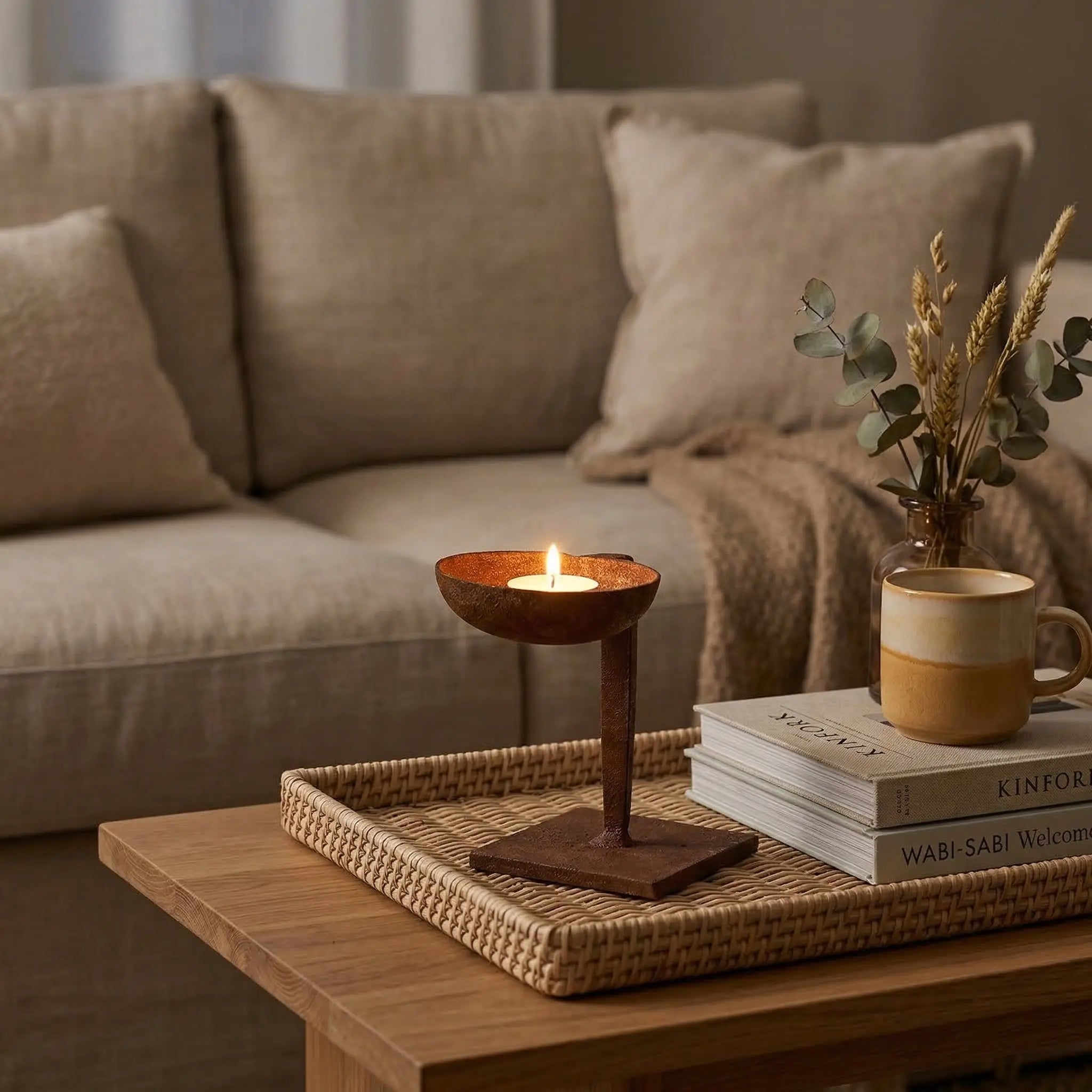 Κηροπήγιο TREASURE | Με Vintage Μεταλλική Βάση Phos & Gaia