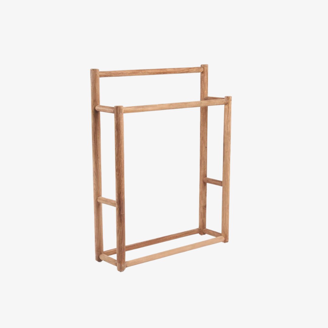 Κρεμάστρα Πετσετών Rustic | Χειροποίητη από Ξύλο Teak με Φυσικό Φινίρισμα - Phos & Gaia