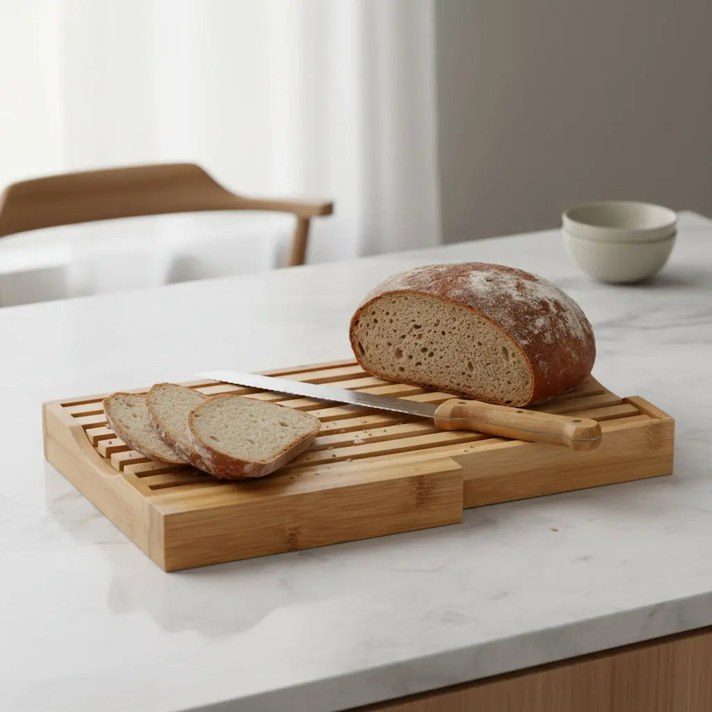 Ξύλο Κοπής Ψωμιού | Από Bamboo με Μαχαίρι Phos & Gaia