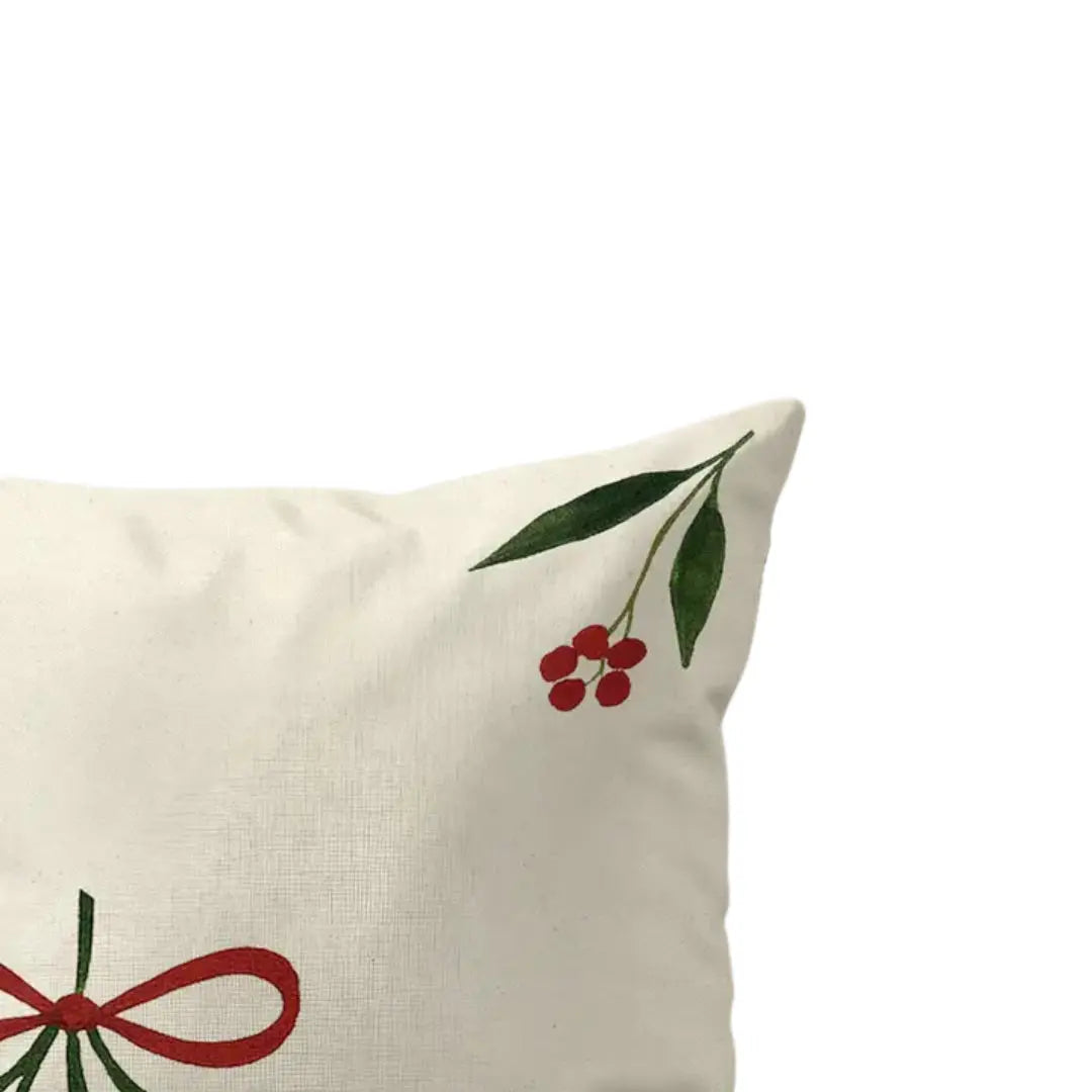 Μαξιλαροθήκη Mistletoe φιόγκος σε festive σύνθεση καθιστικού - Phos & Gaia