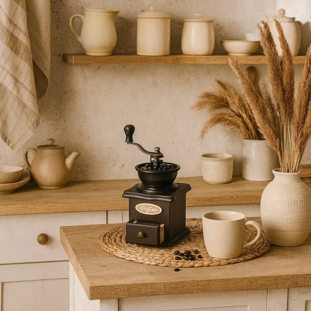 Χειροκίνητος Μύλος Καφέ | Ξύλινος με Μεταλλικό Μηχανισμό Phos & Gaia