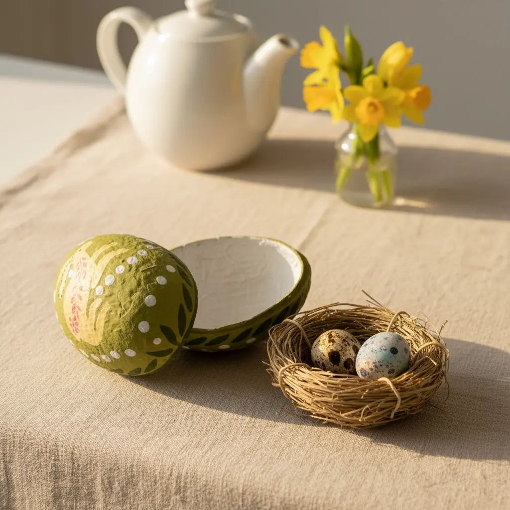 Πασχαλινό Αυγό Bunny | Χειροποίητο από Cotton Maché Phos & Gaia