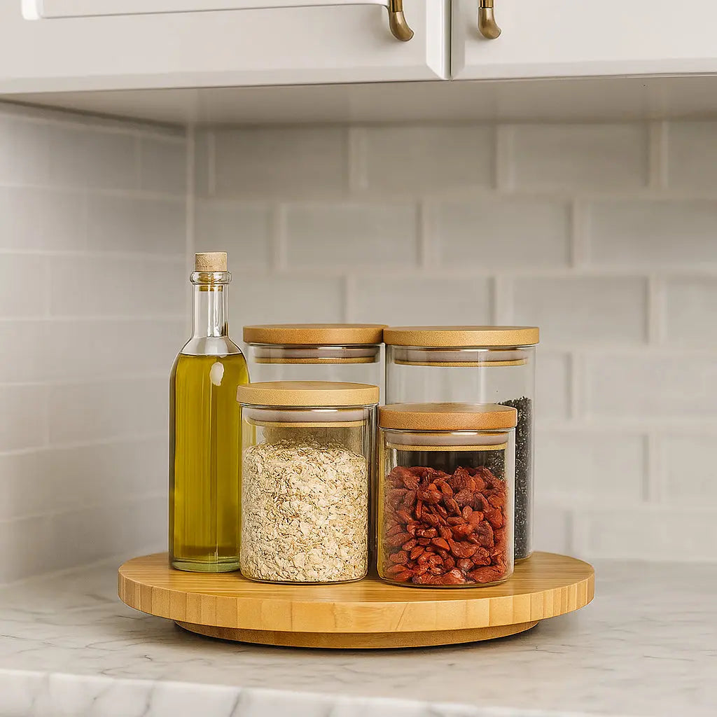 Περιστρεφόμενος Δίσκος Σερβιρίσματος | Από Μπαμπού με Ανθεκτική Κατασκευή Phos & Gaia