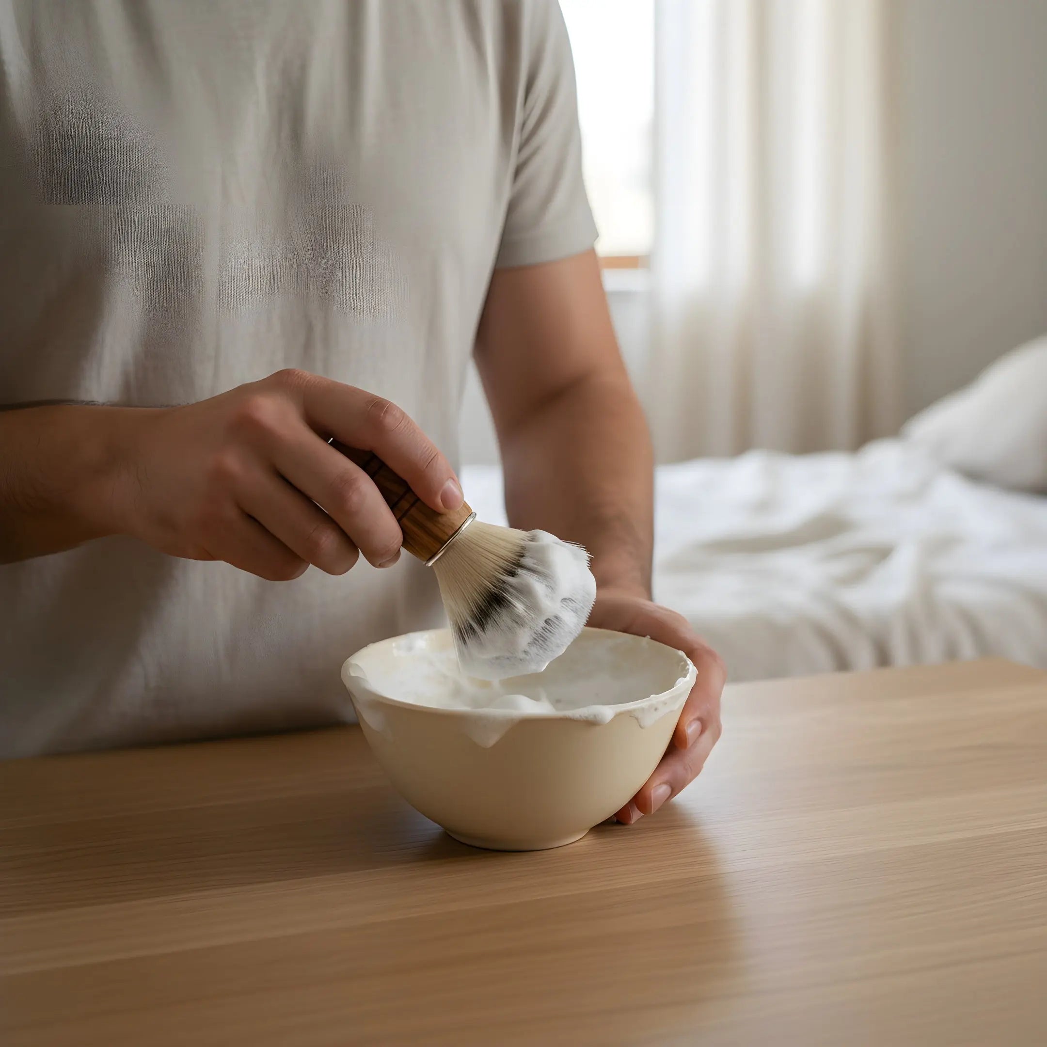 Πινέλο Ξυρίσματος | Με Ξύλο Ελιάς & Συνθετική Τρίχα Phos & Gaia