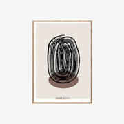 Διακοσμητικό poster Simplicity με αφηρημένο minimal σχέδιο σε κορνίζα