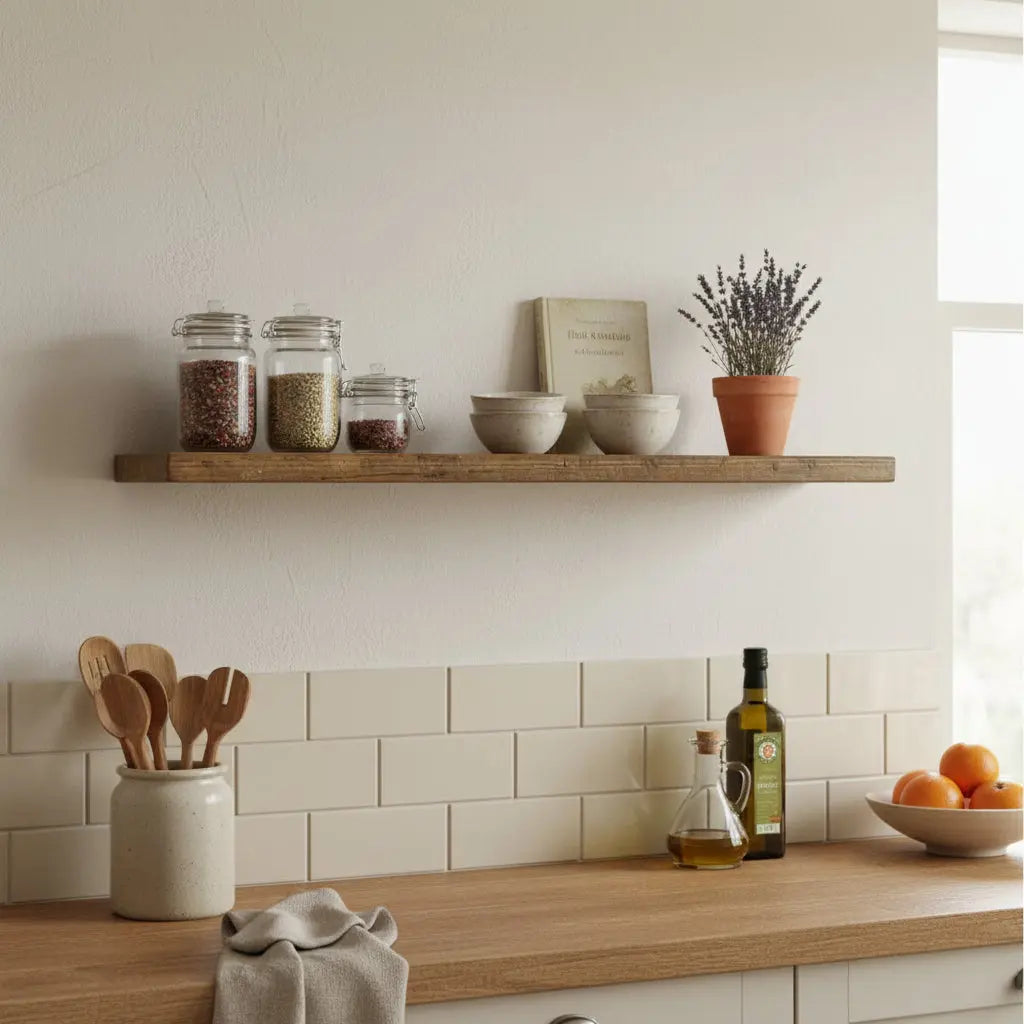 Ράφι Τοίχου | Από Vintage Μασίφ Ξύλο Ινδίας Phos & Gaia