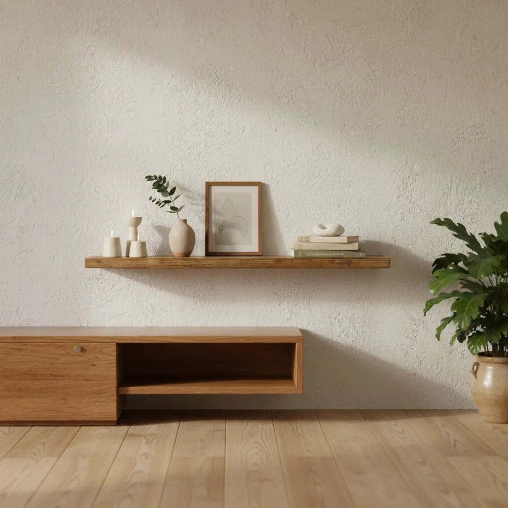 Ράφι Τοίχου | Από Vintage Μασίφ Ξύλο Ινδίας Phos & Gaia