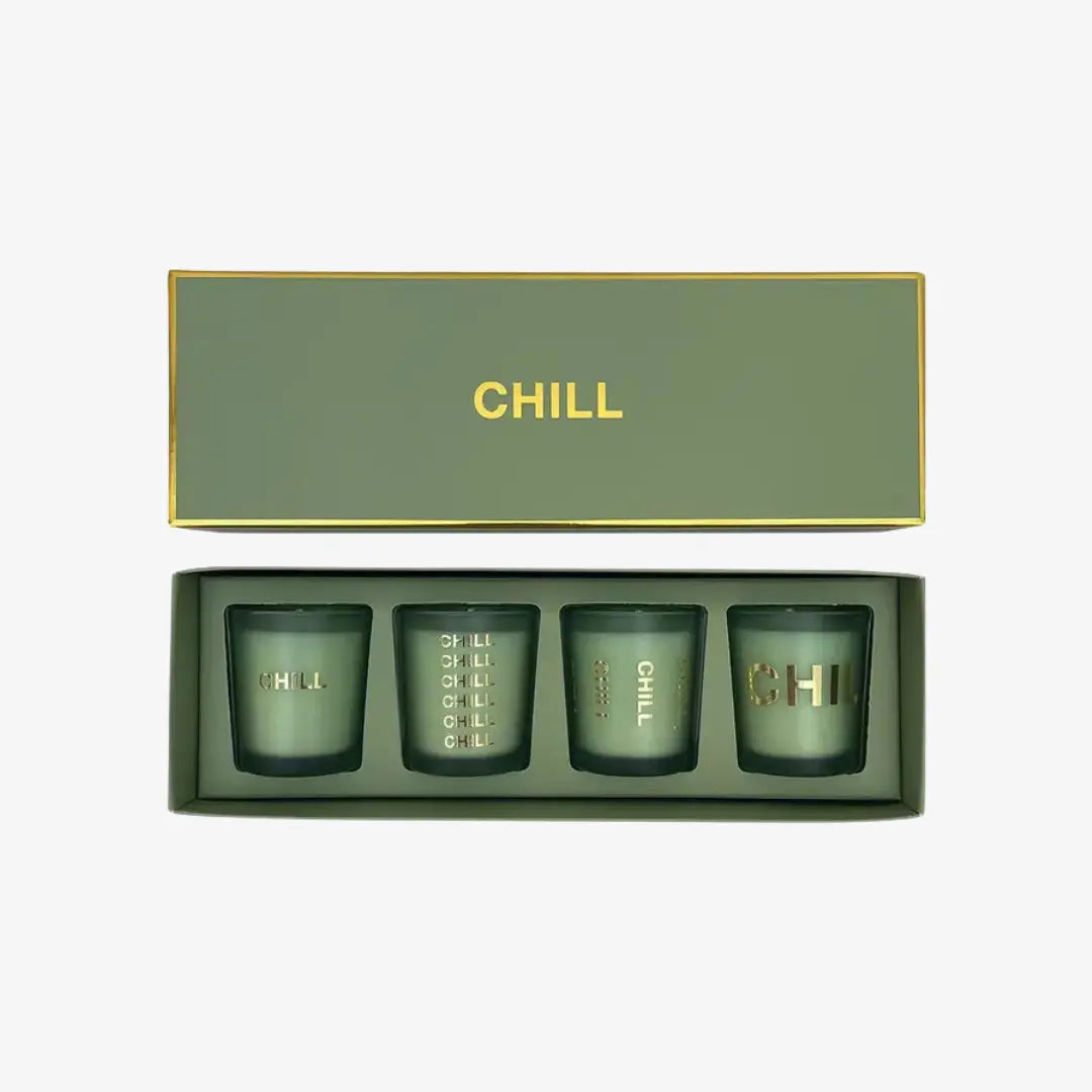 Αρωματικά Κεριά CHILL | Με άρωμα αμυγδάλου (4 τμχ) Phos & Gaia