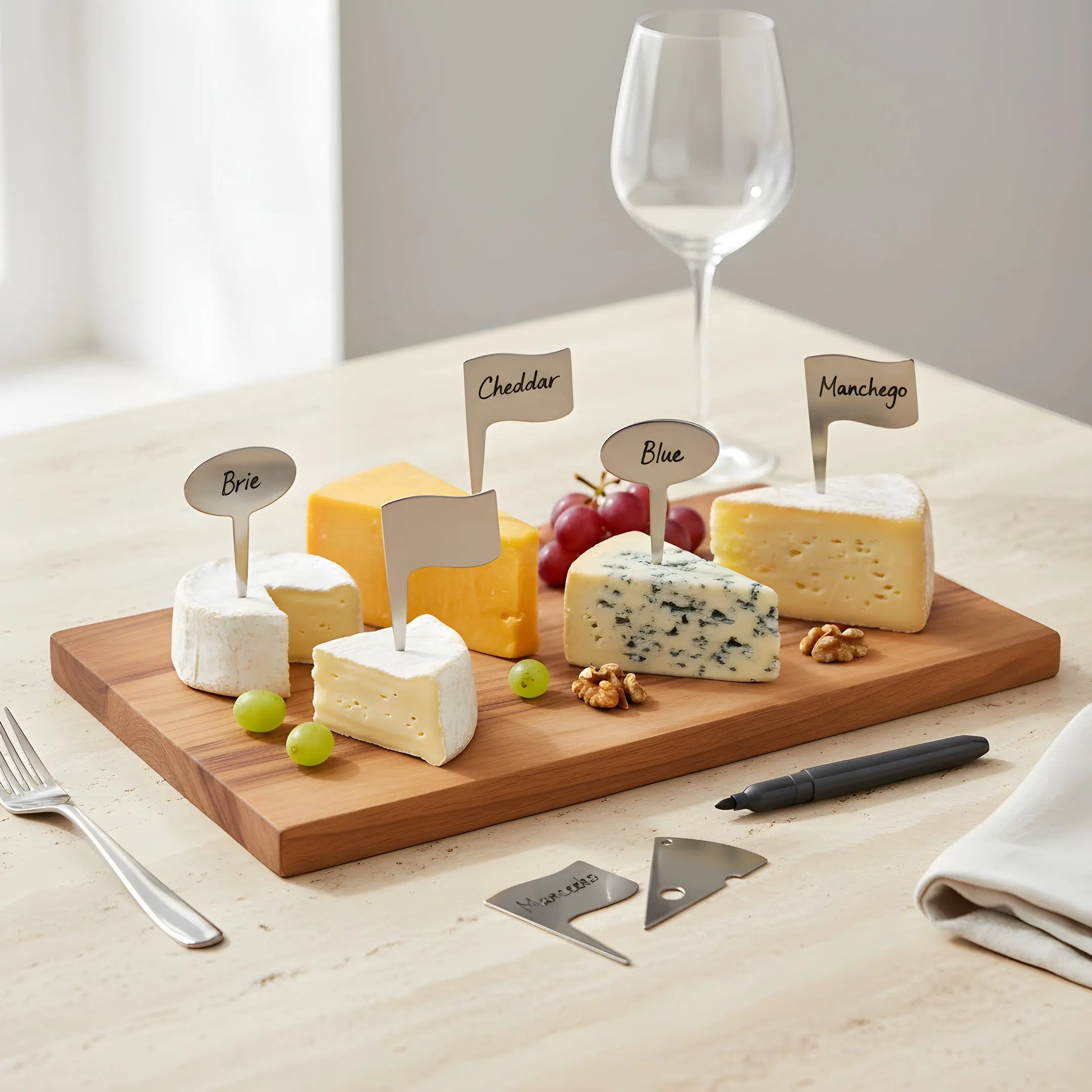 Σετ Δείκτες Τυριών | Από Ανοξείδωτο Ατσάλι (7 τμχ) Phos & Gaia