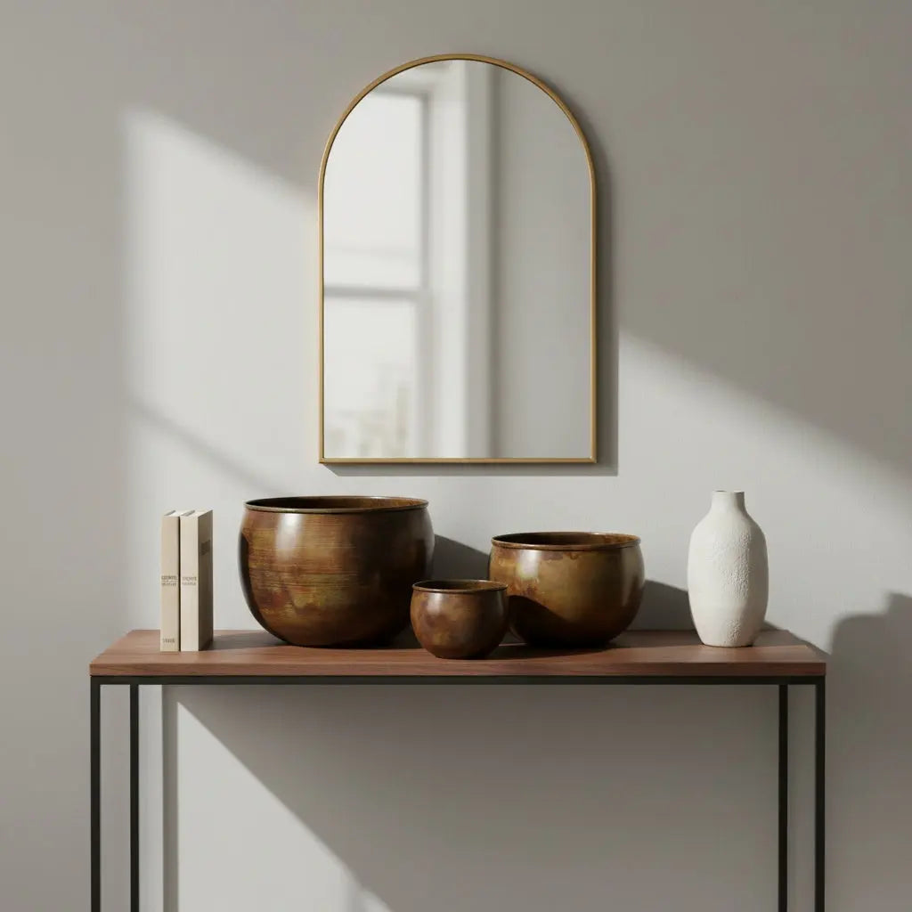 Σετ Διακοσμητικά Μπολ | Με Μεταλλική Υφή (3 τμχ) Phos & Gaia