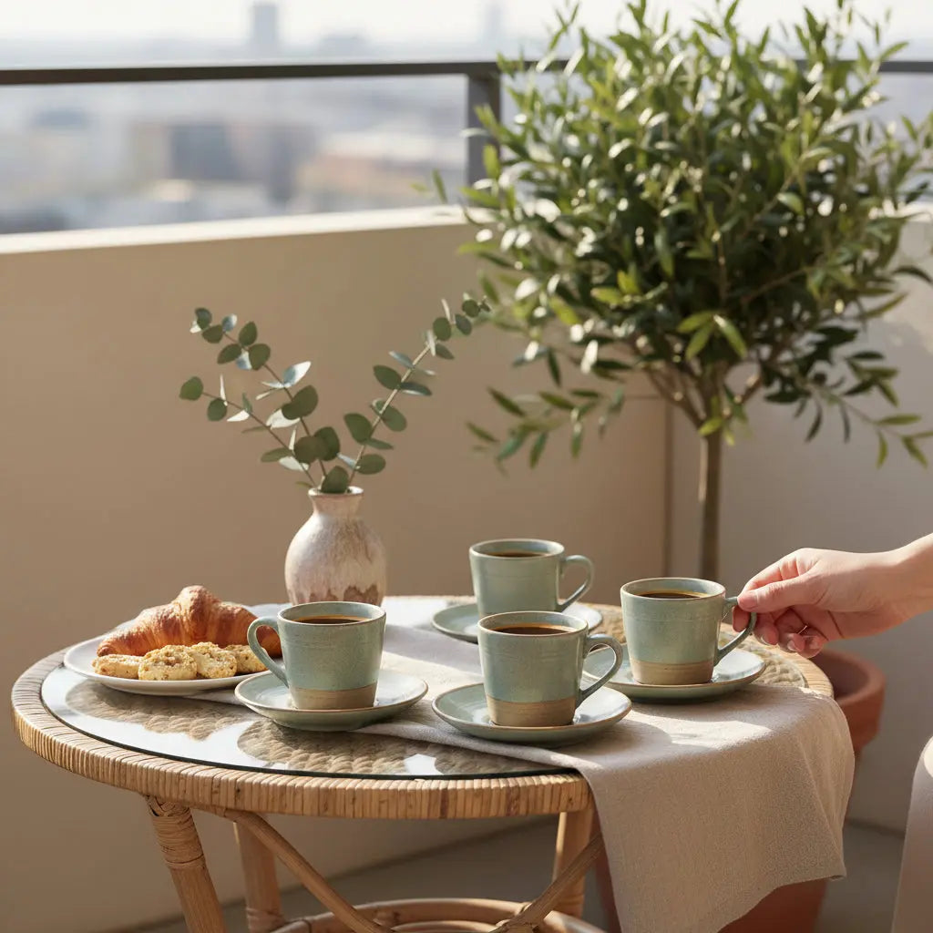 Σετ Φλιτζανάκια Espresso | Με Πιατάκια & Minimal Σχεδιασμό Phos & Gaia