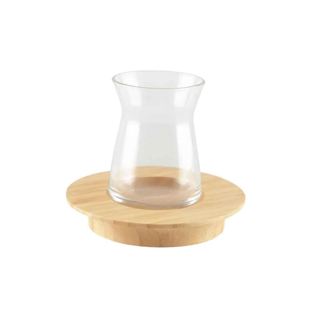 Σετ Φλιτζάνια Τσαγιού | Με Ξύλινα Πιατάκια (6 τμχ) Phos & Gaia