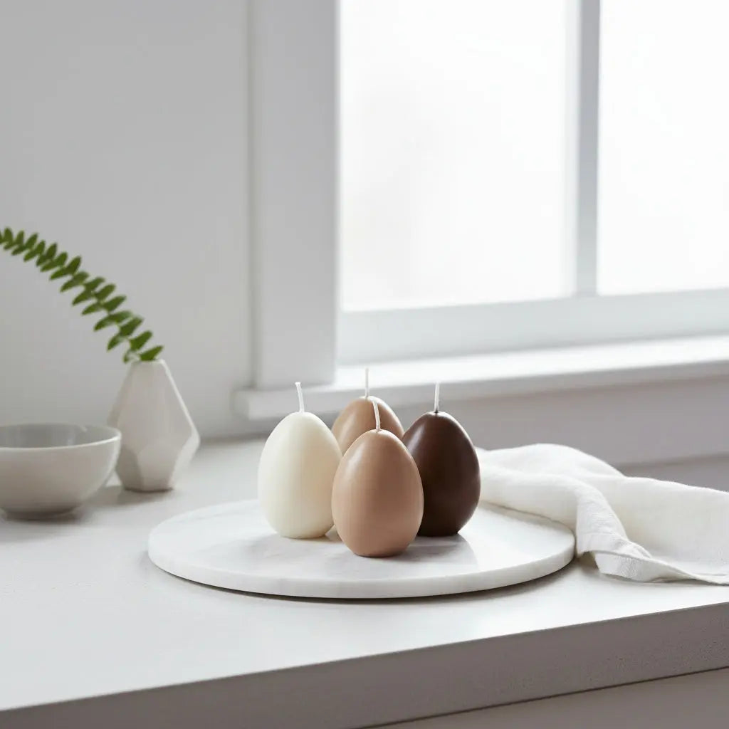 Σετ Πασχαλινά Κεριά | Σε Σχήμα Αυγού (4 τμχ) Phos & Gaia