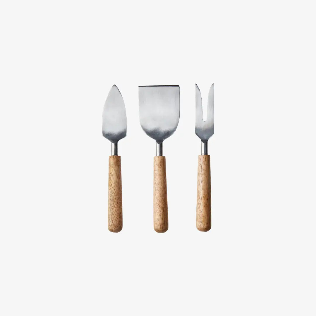 Σετ Μαχαίρια Τυριού NICO | Από Ξύλο Μάνγκο & Ατσάλι (3 τμχ) Phos & Gaia