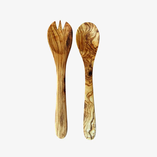 Σετ Σερβιρίσματος Σαλάτας | Χειροποίητο από Ξύλο Ελιάς - Phos & Gaia