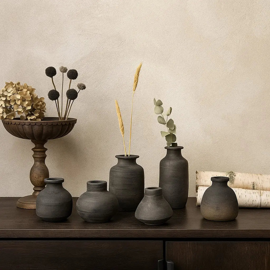 Σετ Διακοσμητικά Βάζα FLODA | Από Χειροποίητη Terracotta (6 τμχ) Phos & Gaia