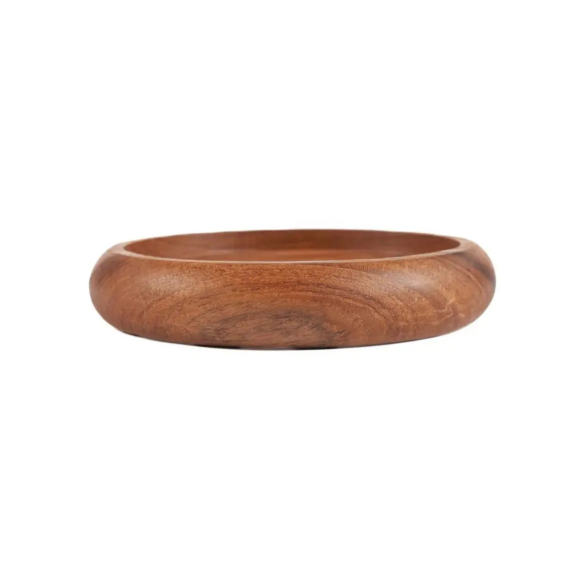 Πλάγια όψη του στρογγυλού σουβέρ Nordic Teak Root